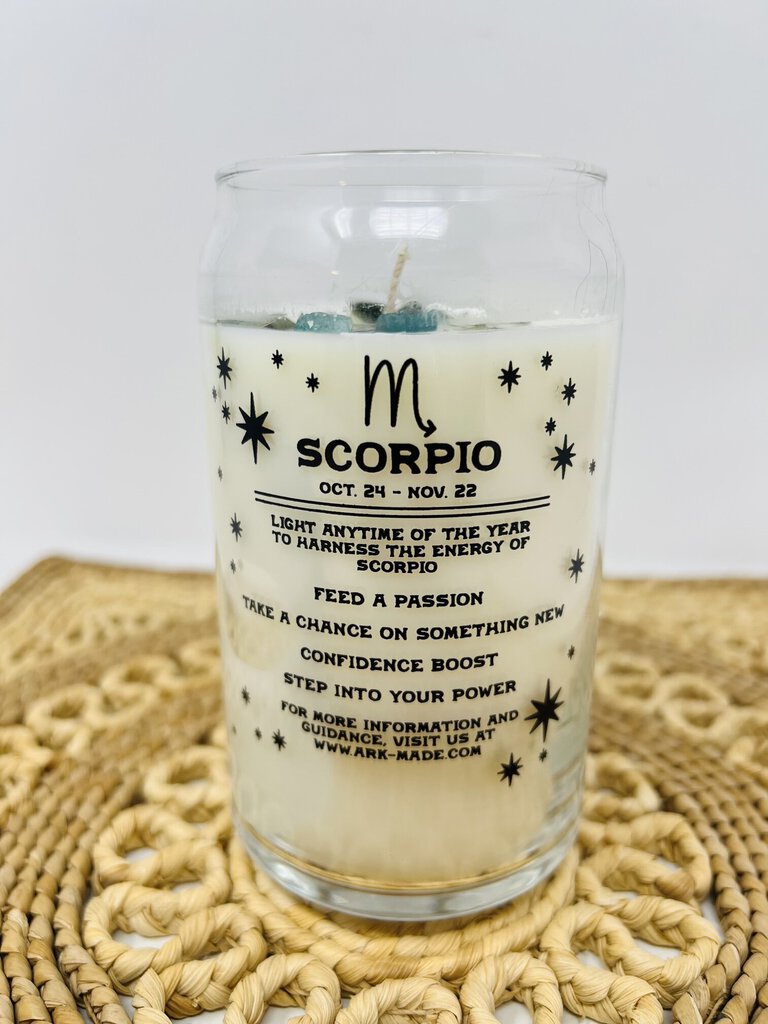 Scorpio Crystal Candle