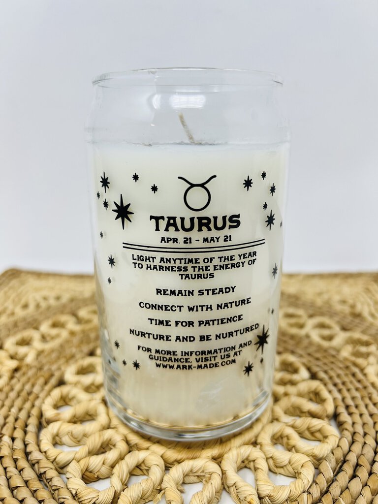 Taurus Crystal Candle