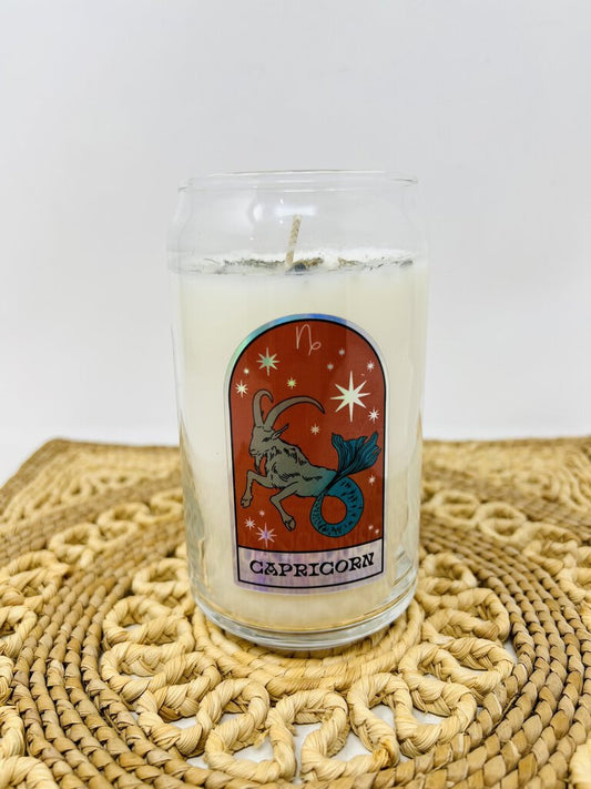 Capricorn Crystal Candle