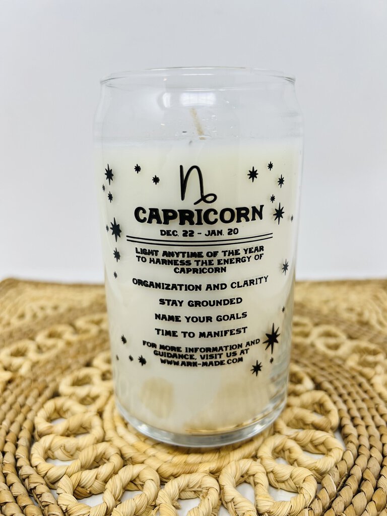 Capricorn Crystal Candle